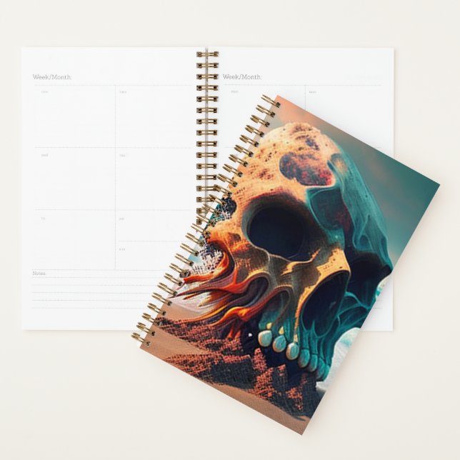 Skull on the beach planner (Display)