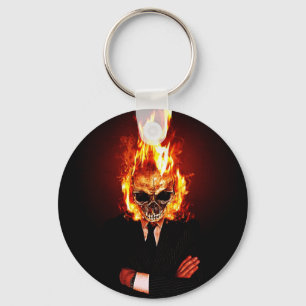 Skull one fire key ring