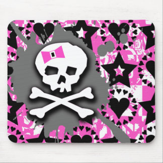 Skull Paint Splatter Mouse Pad
