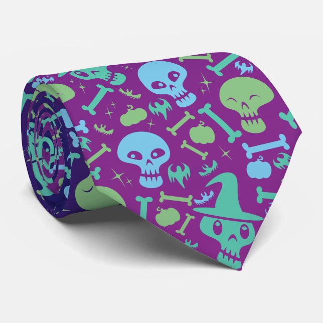 Skull Party Tie (Rolled)