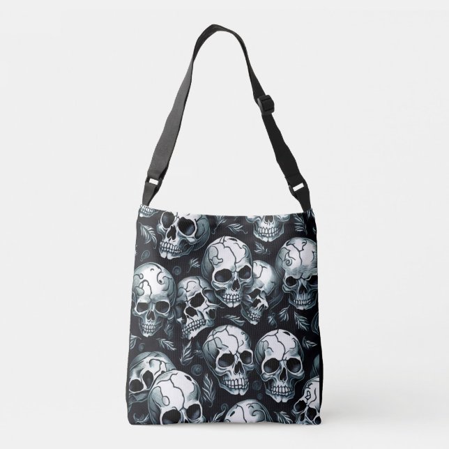 Skull Pattern Crossbody Bag (Back)