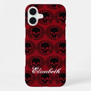 Skull Pattern Fancy Halloween Goth Any Colour iPhone Case