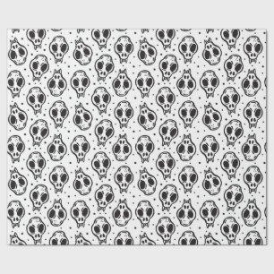 Skull pattern. Halloween design. Wrapping Paper