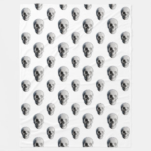 Skull Pattern Halloween Fleece Blanket