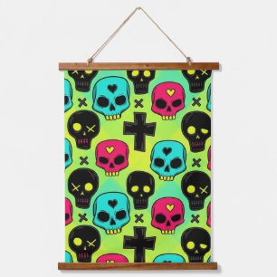 Skull Pattern Hanging Tapestry