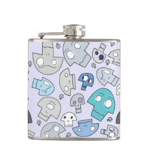 Skull Pattern Hip Flask