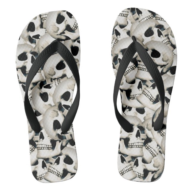 Skull Pattern  Thongs (Footbed)