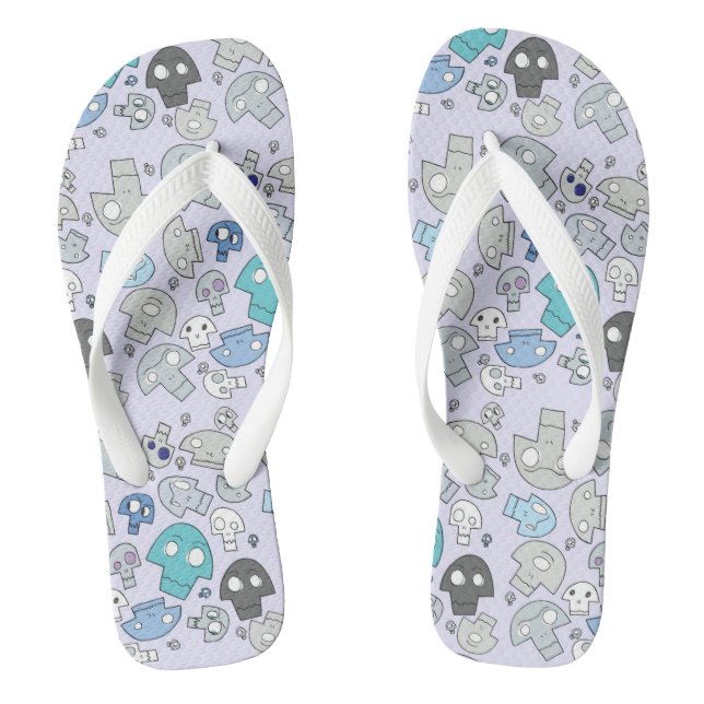 Skull Pattern Thongs (Footbed)