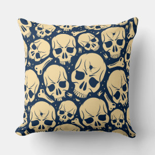 Skull Pattern Throw Pillow
