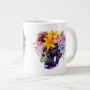 SKULL PETALS LARGE COFFEE MUG