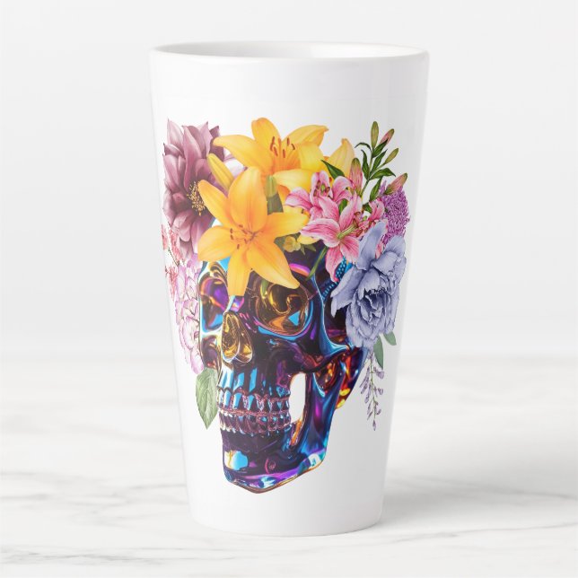 SKULL PETALS LATTE MUG (Front)