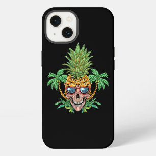 Skull Pineapple Aloha Beaches Hawaiian Flowers Haw iPhone 13 Case