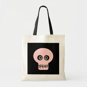 Skull - pink tote bag
