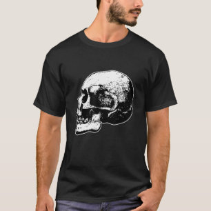 Skull pirate biker rocker dead varnitas bone weird T-Shirt