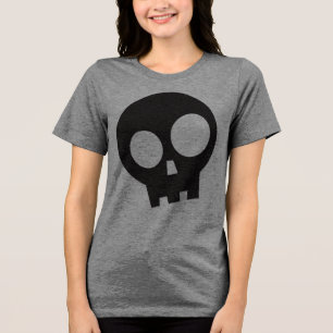 Skull Pirate Halloween T-Shirt Tri-Blend Shirt