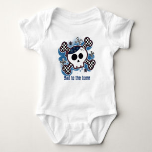 Skull Plaid Baby Personalised Custom One piece Baby Bodysuit
