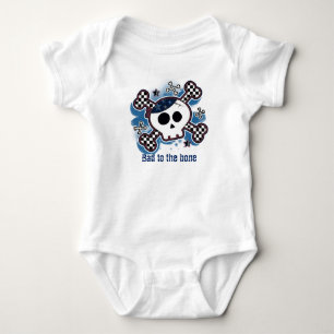 Skull Plaid Baby Personalised Custom One piece Bodysuit