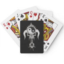 skull playing cards