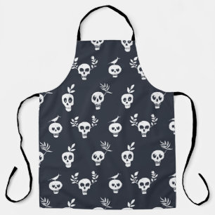Skull Polka: Botanical Humourous Pattern Apron
