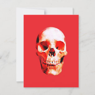 Skull Pop Art Illustration Postcard