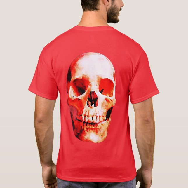 Skull Pop Art Illustration T-Shirt (Back)