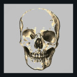 Skull Pop Art Poster<br><div class="desc">Fantasy Art Skull Skeleton - Blue & Purple Tones Heavy Metal Punk Rock College Pop Art Image</div>