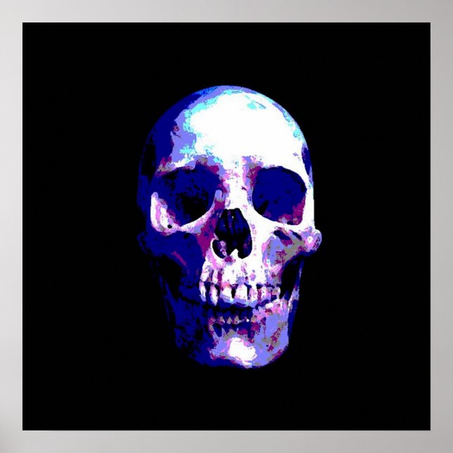 Skull Pop Art Print Poster - Skulls Posters Prints (Front)
