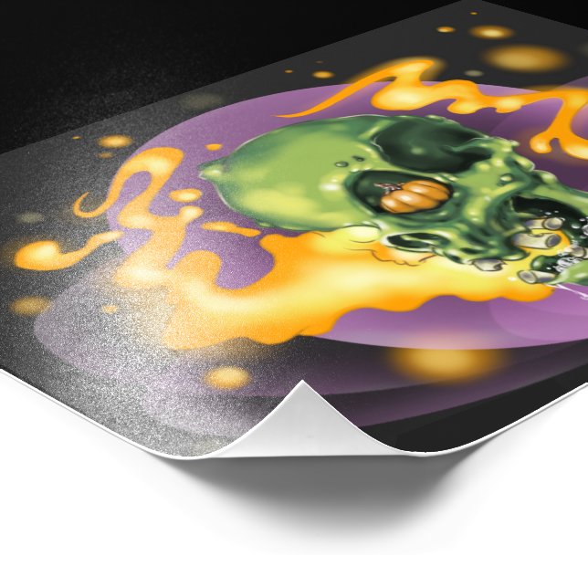 Skull Pumpkin Print (Corner)