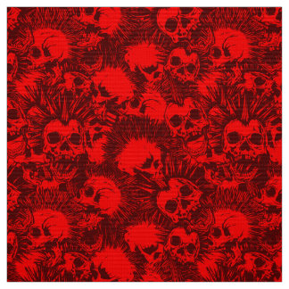 skull punk fabric