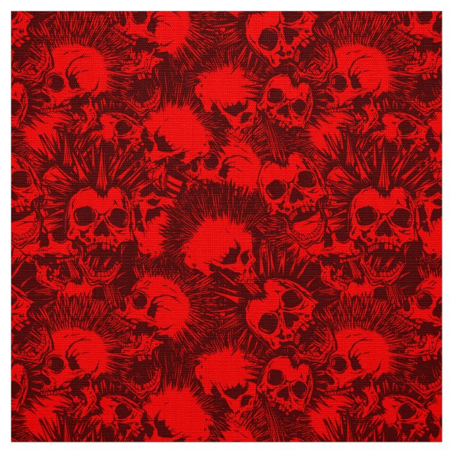 skull punk fabric (Swatch)