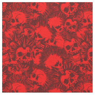 skull punk fabric