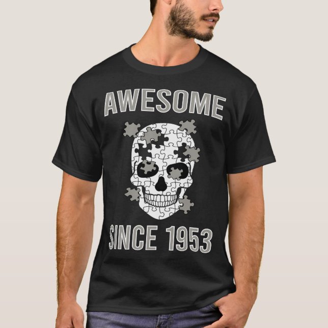 Skull Puzzle - Awesome Since 1953 T-Shirt (Front)