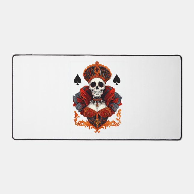 Skull Queen of Spades Desk Mat (Front)