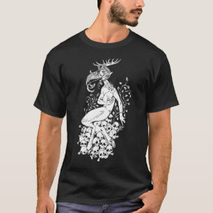 Skull Rabbit Lazy Halloween Costume Goth Skeleton T-Shirt