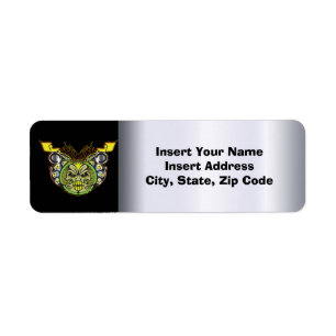 Skull Racing Engine Avery Label Return Address Label
