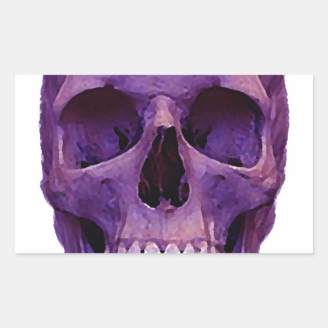 Skull Rectangular Sticker (Front)