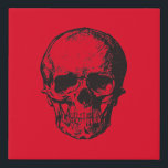 Skull Red Pop Art Faux Canvas Print<br><div class="desc">This product was very good and I love how easy it is for customise design. The design was very simple so I'm very pleased when I create.</div>