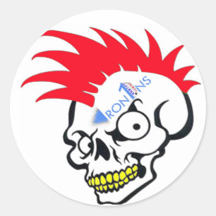 Skull red sticker