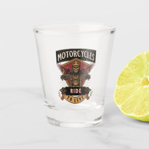 Skull Ride Motorcycles, Ride To Live Shot Glass