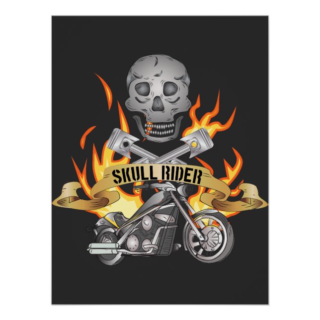 Skull Rider Motorcycle Community Sign (Front)