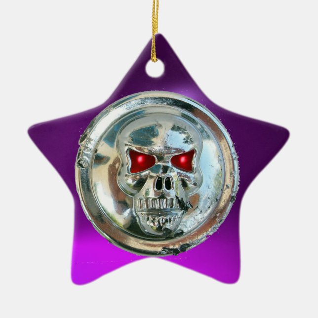 SKULL RIDERS CERAMIC TREE DECORATION (Front)