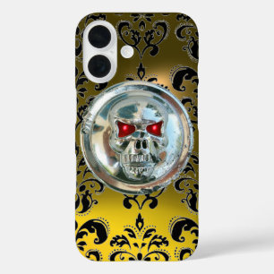 SKULL RIDERS DAMASK GEM Yellow TOPAZ iPhone 16 Case