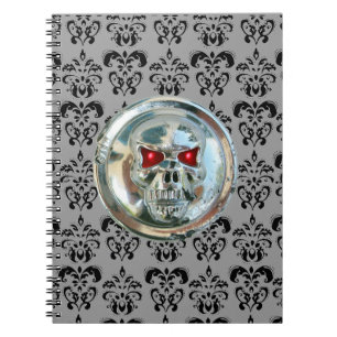 SKULL RIDERS DAMASK NOTEBOOK