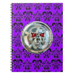 SKULL RIDERS DAMASK NOTEBOOK