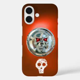 SKULL RIDERS METAL MONOGRAM Orange iPhone 16 Case