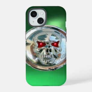 SKULL RIDERS MONOGRAM green iPhone 15 Case