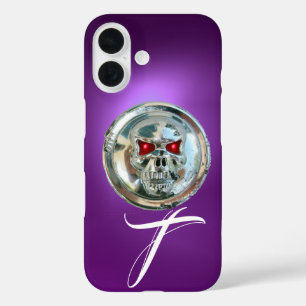 SKULL RIDERS MONOGRAM Purple iPhone 16 Case