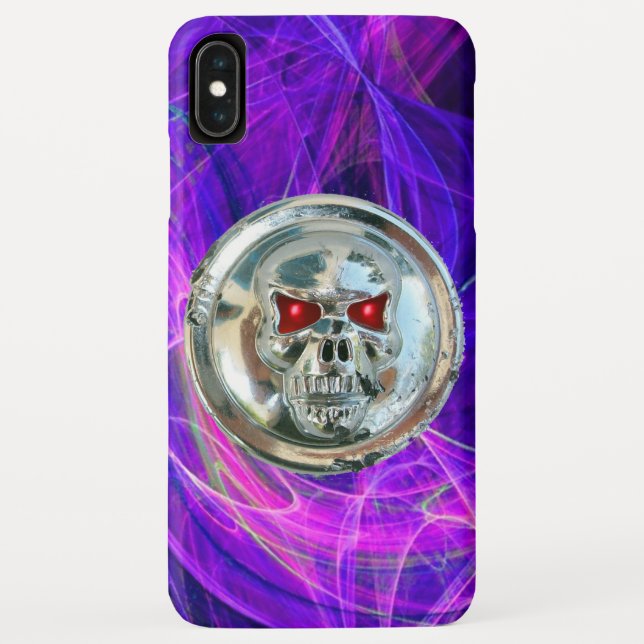 SKULL RIDERS Pink Blue Purple Fractal Swirls Case-Mate iPhone Case (Back)