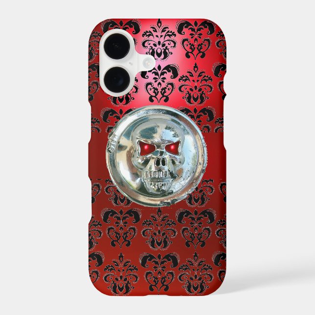 SKULL RIDERS RED BLACK DAMASK (Back)