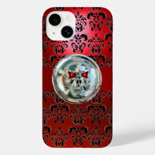 SKULL RIDERS RED BLACK DAMASK Case-Mate iPhone 14 CASE
